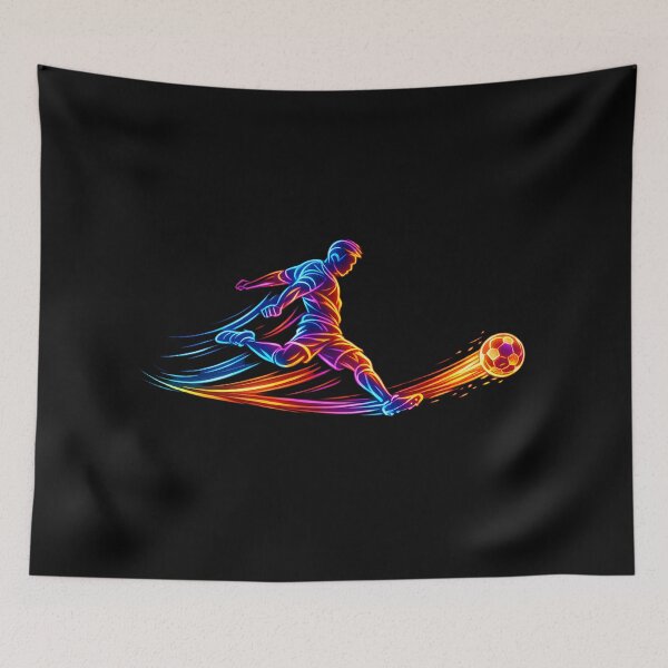 Item preview, Neon Power Kick Soccer Line Art Football Fan Graphic designed and sold by RoyesButler.
