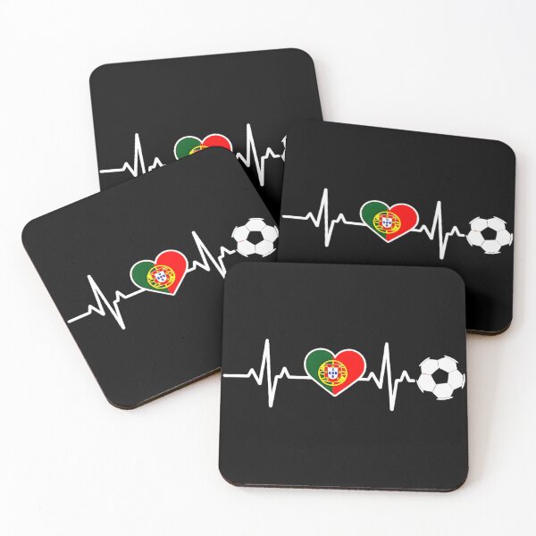 Item preview, Portugal Soccer Fan Heartbeat Portuguese Football Lover designed and sold by BalthQIK.