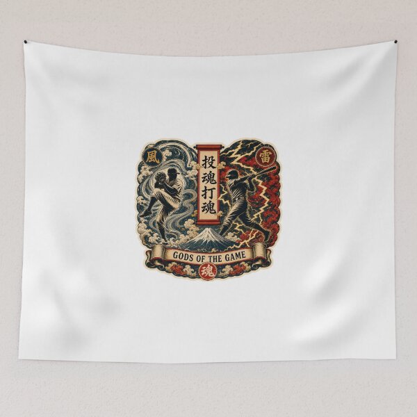 Item preview, Gods of the Game – Japanese Fujin Raijin Baseball Ukiyo-e Art designed and sold by Locker39.