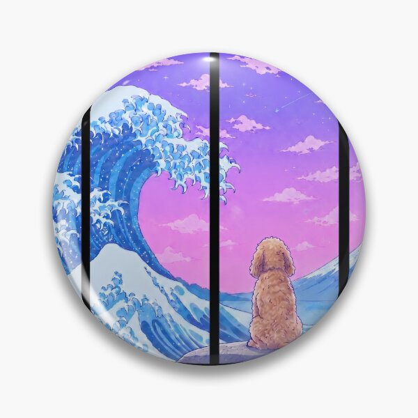 Item preview, Funny Cockapoo Japanese Kanagawa Wave Vapor Japan Boys Girls Kids designed and sold by FurryHavenPH.