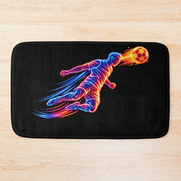 Item preview, Neon Header Goal Soccer Line Art Football Fan Graphic designed and sold by RoyesButler.