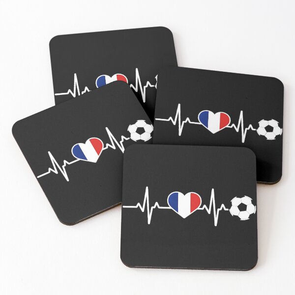 Item preview, French Flag Heartbeat Soccer Fan designed and sold by BalthQIK.