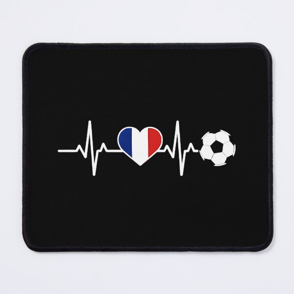 Item preview, French Flag Heartbeat Soccer Fan designed and sold by BalthQIK.
