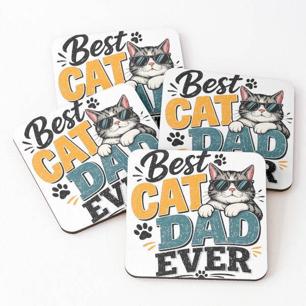 Item preview, Best Cat Dad Ever Shirt | Funny Cat Lover Father's Day Gift Design designed and sold by CreativeNest Prints.