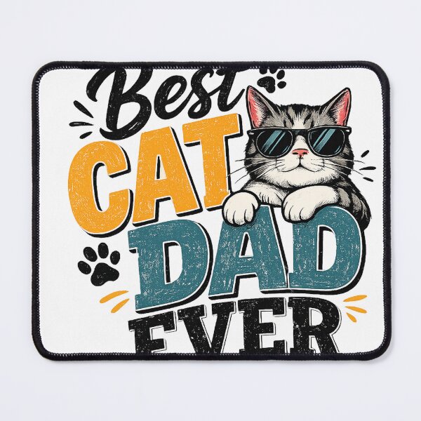 Item preview, Best Cat Dad Ever Shirt | Funny Cat Lover Father's Day Gift Design designed and sold by CreativeNest Prints.