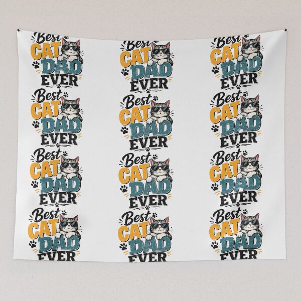 Item preview, Best Cat Dad Ever Shirt | Funny Cat Lover Father's Day Gift Design designed and sold by CreativeNest Prints.
