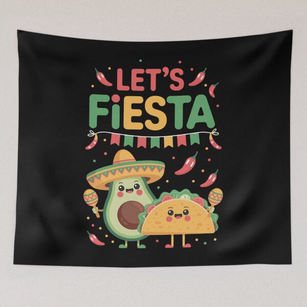 Item preview, Let's Fiesta Avocado and Tacos Cinco De Mayo designed and sold by sailorjessiArt.