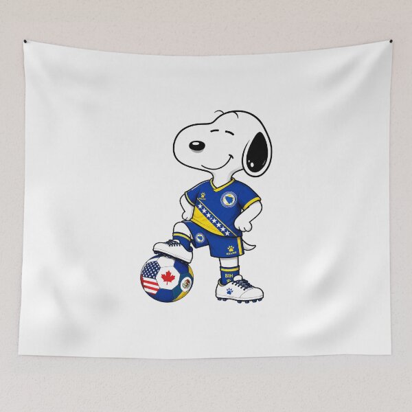 Item preview, WORLD CUP 2026 - Snoopy Player -  Bosnia & Herzegovina Soccer Fans designed and sold by Har-vee.