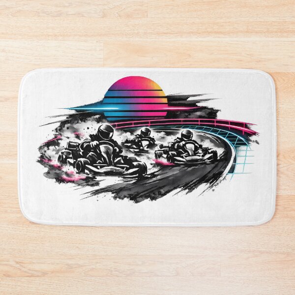 Item preview, Synthwave Sumi-e Go‑Kart Race designed and sold by KungPowUnicorn.