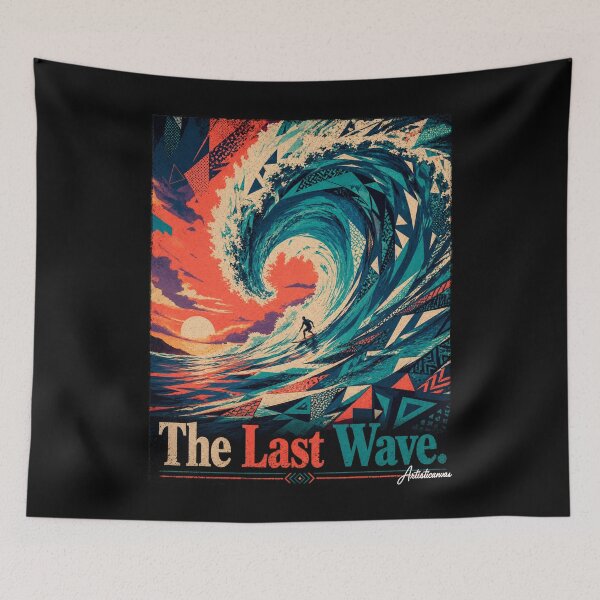 Item preview, Geometric Wave Surfing Pop Art Adventure designed and sold by Artisticanvas.