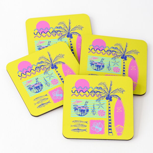Item preview, Neon Beach Surf Summer Vibes Patchwork designed and sold by MaiZephyr.