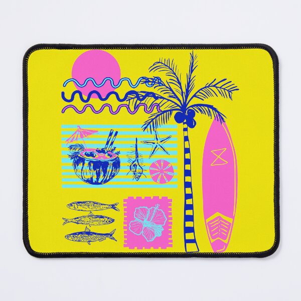 Item preview, Neon Beach Surf Summer Vibes Patchwork designed and sold by MaiZephyr.