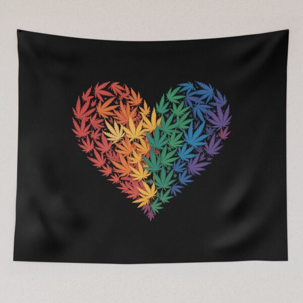 Item preview, Marijuana Heart LGBT Weed Leaf Gay Pride Stoner designed and sold by sailorjessiArt.