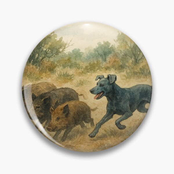 Item preview, Texas Blue Lacy Hog Dog Watercolor Art designed and sold by RebelPawz.