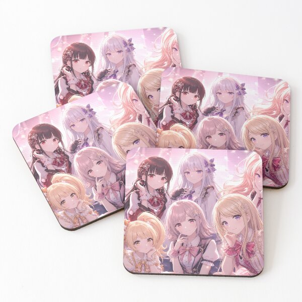 Item preview, Kawaii Anime J-Pop Idol Girls Group in Pink designed and sold by KnzSHOPPING.