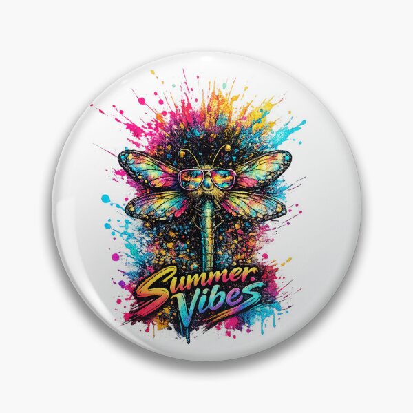 Item preview, Summer Vibes Dragonfly – Cool Sunglasses Color Splash T-Shirt Design designed and sold by GooniSL.