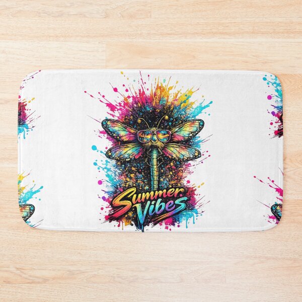 Item preview, Summer Vibes Dragonfly – Cool Sunglasses Color Splash T-Shirt Design designed and sold by GooniSL.