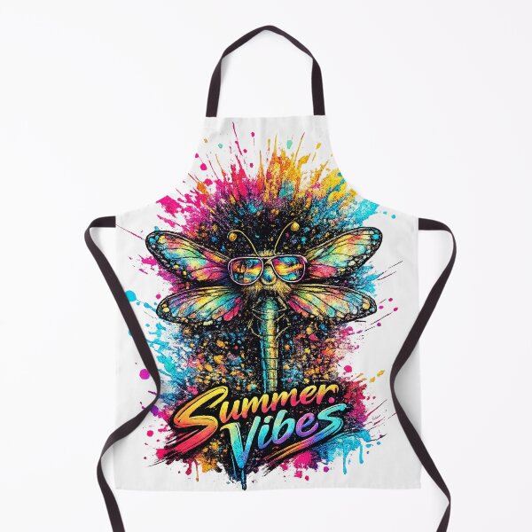 Item preview, Summer Vibes Dragonfly – Cool Sunglasses Color Splash T-Shirt Design designed and sold by GooniSL.