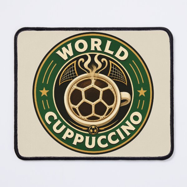 Item preview, World Cuppuccino World Cup Coffee Parody designed and sold by POD DYNASTY | Original Print On Demand T-Shirt Graphics.