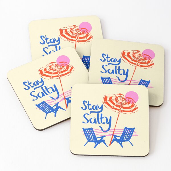 Item preview, Stay Salty Beach Umbrella and Chair Summer Vibes designed and sold by MaiZephyr.