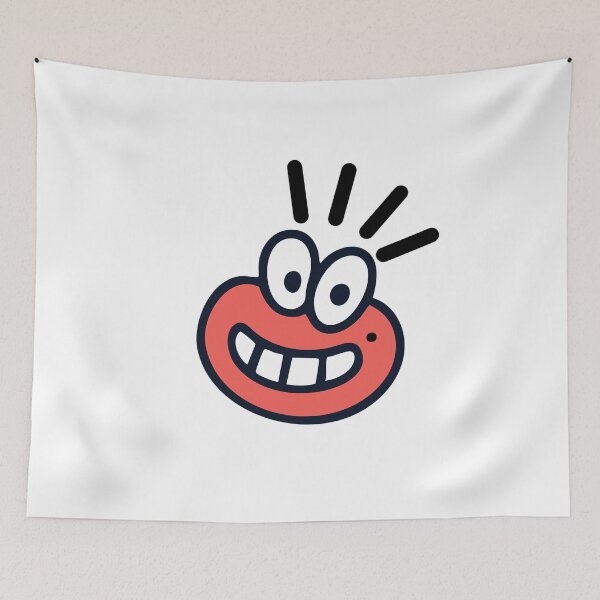 Item preview, Crazy Cartoon Face Sticker – Funny Goofy Character Design for Kids & Meme Lovers designed and sold by Seifinty .