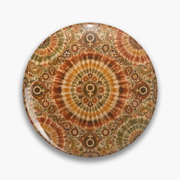 Item preview, Earth Tone Feminist Symbol Tie Dye Bohemian Collection designed and sold by PinUpPizzazz.