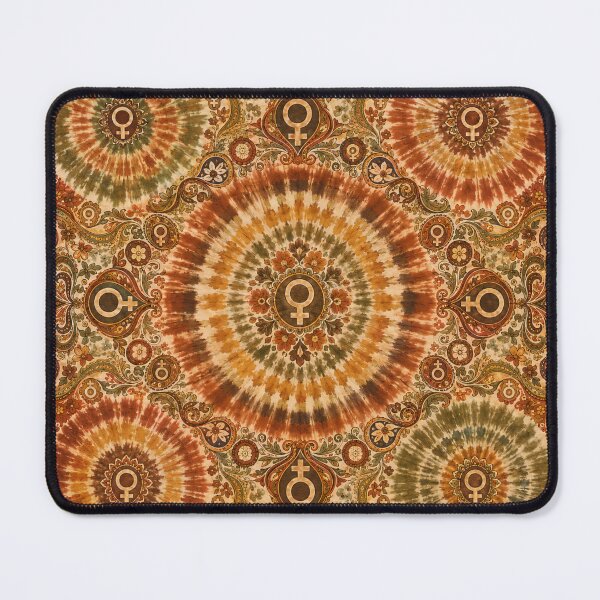 Item preview, Earth Tone Feminist Symbol Tie Dye Bohemian Collection designed and sold by PinUpPizzazz.