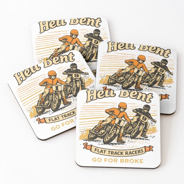Item preview, Hell Bent Flat Track Racers designed and sold by Matinez Pink.