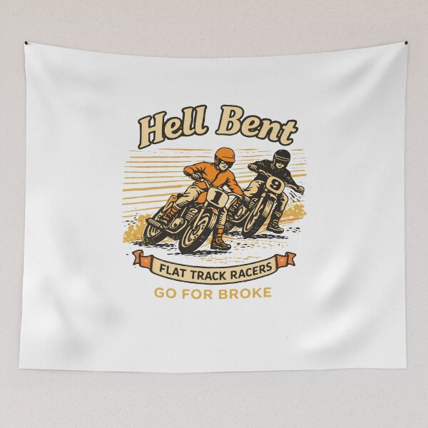 Item preview, Hell Bent Flat Track Racers designed and sold by Matinez Pink.