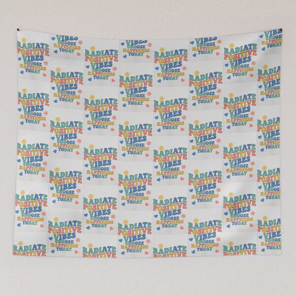 Item preview, Radiate Positive Vibes | 70s Retro Wavy Text Graphic designed and sold by CrystalCove11.
