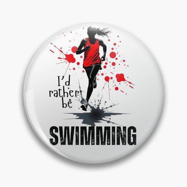 Item preview, I'd Rather Be Swimming | Runner Cross Training Grunge Design designed and sold by Powered By Chlorine.