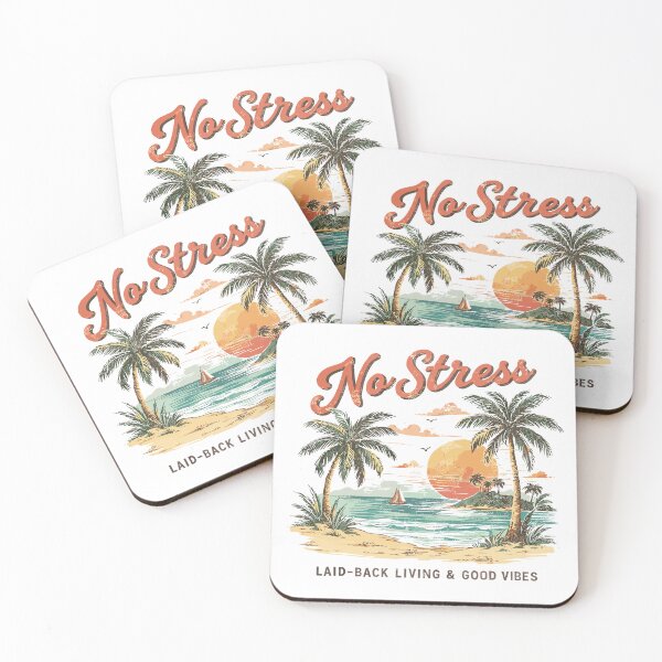 Item preview, No Stress Beach Sunset T-Shirt designed and sold by Matinez Pink.