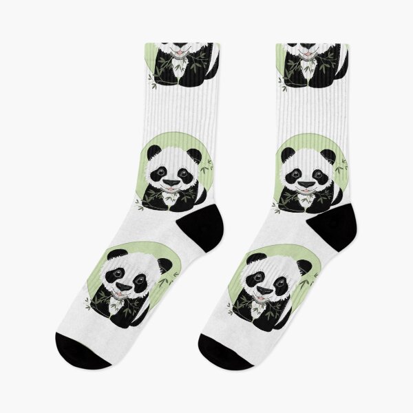 Item preview, Baby Panda with Bamboo Leaves designed and sold by Karin Taylor.