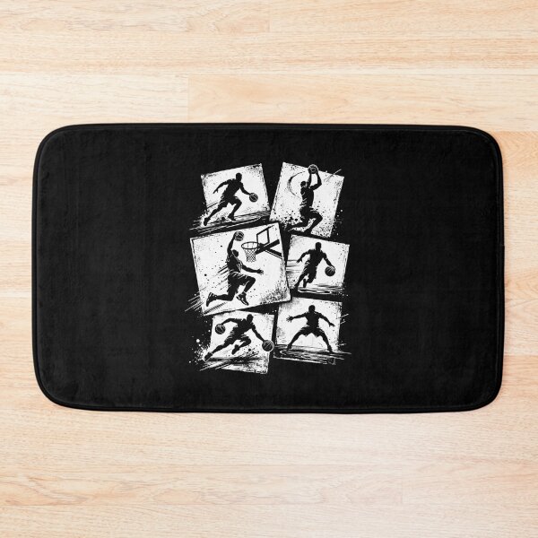 Item preview, Vintage Basketball Player Collage Retro Hoops Action Silhouettes designed and sold by allistermariam.