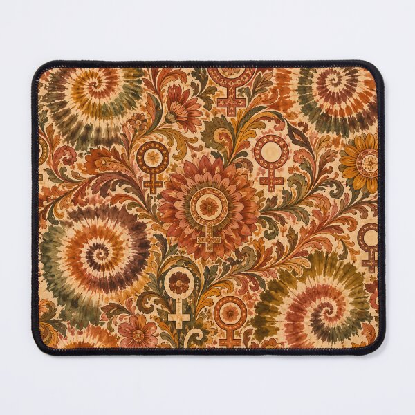 Item preview, Earth Tone Feminist Symbol Tie Dye Bohemian Collection designed and sold by PinUpPizzazz.