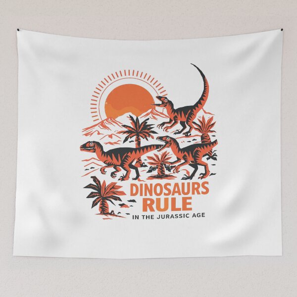 Item preview, Retro Dinosaurs Rule Jurassic Age Graphic designed and sold by Matinez Pink.