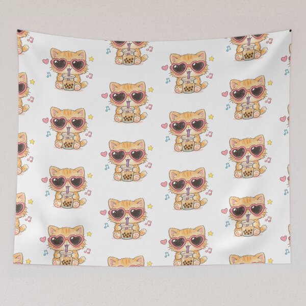 Item preview, Cute cat - Kawaii style art designed and sold by t-patterns.