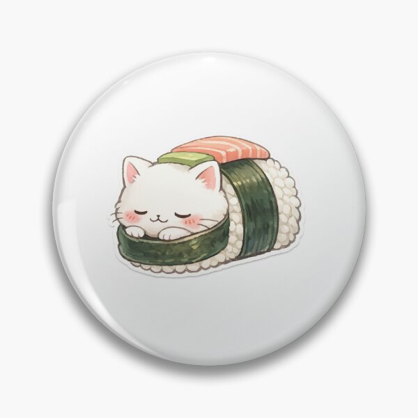 Item preview, Cute sushi cat illustration - Kawaii style art designed and sold by t-patterns.