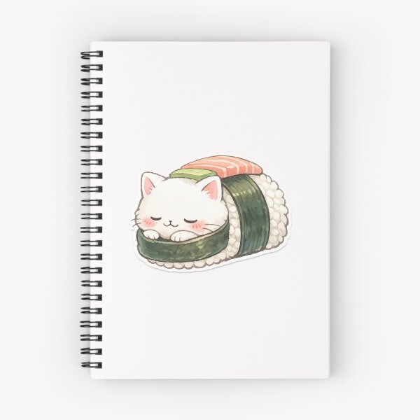 Item preview, Cute sushi cat illustration - Kawaii style art designed and sold by t-patterns.