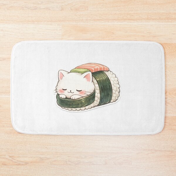 Item preview, Cute sushi cat illustration - Kawaii style art designed and sold by t-patterns.