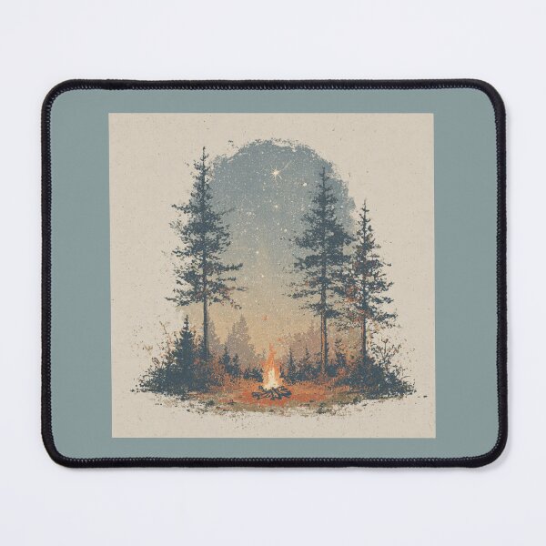 Item preview, Vintage Campfire Under the Stars | Woodland Camping Illustration designed and sold by Bound for Wonder.