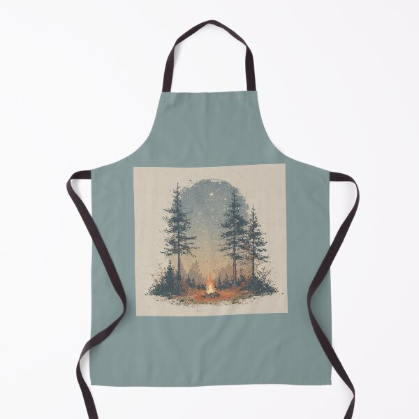 Item preview, Vintage Campfire Under the Stars | Woodland Camping Illustration designed and sold by Bound for Wonder.