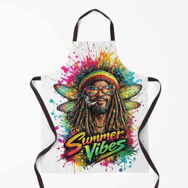 Item preview, Summer Vibes Rasta – Dreadlocks & Tropical Sunglasses Color Splash T-Shirt Design designed and sold by GooniSL.