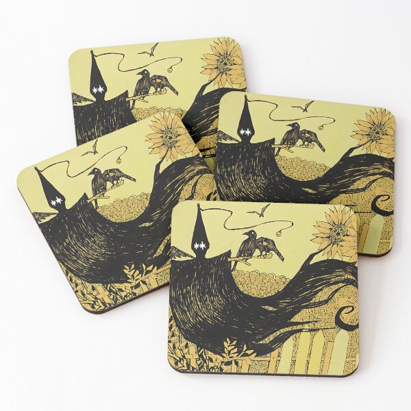 Item preview, Gothic Witch Figure Crows Sunflowers designed and sold by Jackzounds.