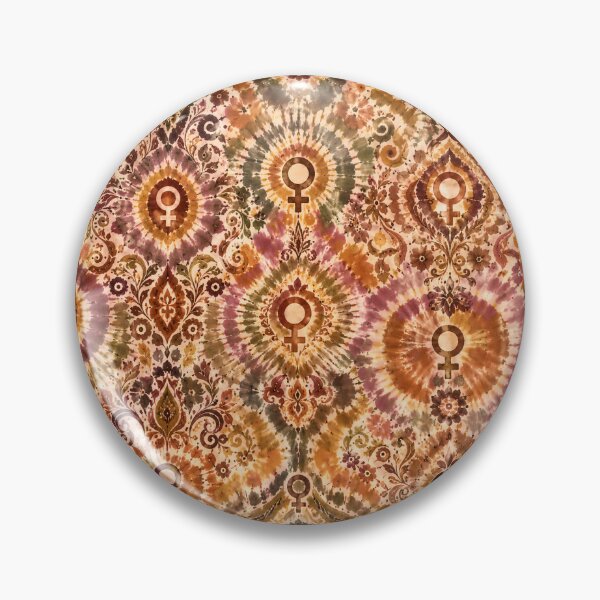 Item preview, Earth Tone Feminist Symbol Tie Dye Bohemian Collection designed and sold by PinUpPizzazz.