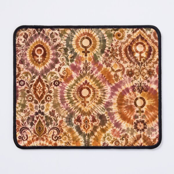 Item preview, Earth Tone Feminist Symbol Tie Dye Bohemian Collection designed and sold by PinUpPizzazz.
