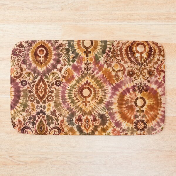 Item preview, Earth Tone Feminist Symbol Tie Dye Bohemian Collection designed and sold by PinUpPizzazz.