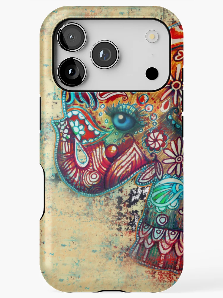 Thumbnail 1 of 4, iPhone Case, vintage elephant designed and sold by Karin Taylor.