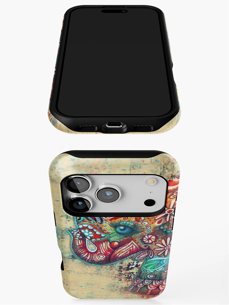 Thumbnail 3 of 4, iPhone Case, vintage elephant designed and sold by Karin Taylor.