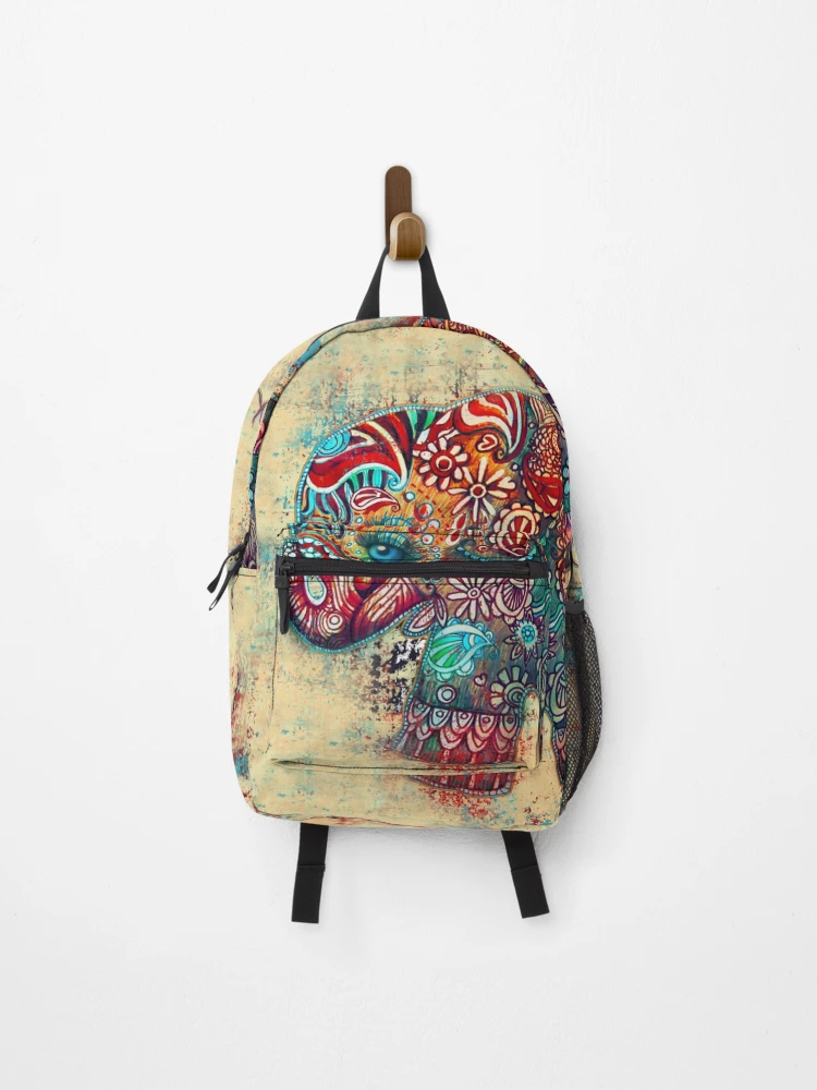 Thumbnail 1 of 3, Backpack, vintage elephant designed and sold by Karin Taylor.